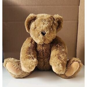 Authentic Vermont Teddy Bear Classic Honey Brown Jointed Stuffed Animal Toy